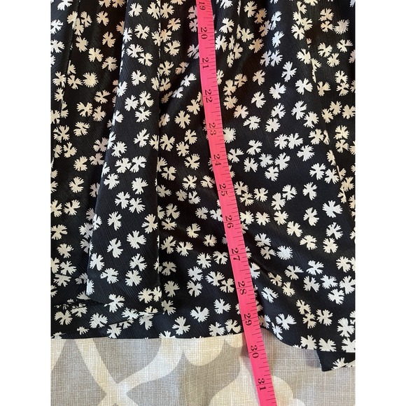 Vintage Pykettes Maxi Skirt Womens Medium Satin Black And White Floral Western - Picture 4 of 5